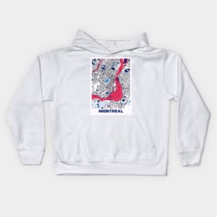 Montreal - Canada MilkTea City Map Kids Hoodie